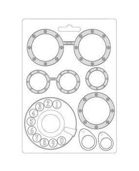 Stamperia Lady Vagabond Lifestyle Soft Mould A5 Goggles (K3PTA5602)* Stamperia Lady Vagabond Lifestyle Soft Mould A5 Goggles (K3PTA5602)*