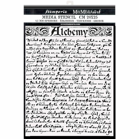 Stamperia Alchemy Thick Stencil 20x25cm Texture (KSTD096) Stamperia Alchemy Thick Stencil 20x25cm Texture (KSTD096)