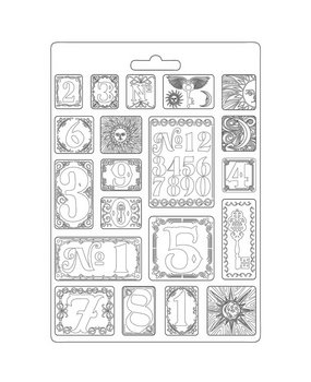 Stamperia Alchemy Soft Mould A4 Numbers (K3PTA4524)*