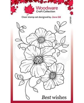 Woodware Petal Trio Clear Stamp (JGS725)