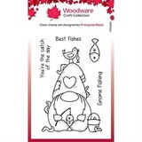 Woodware Fishing Gnome Clear Stamp (FRS888)