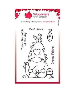 Woodware Fishing Gnome Clear Stamp (FRS888) Woodware Fishing Gnome Clear Stamp (FRS888)
