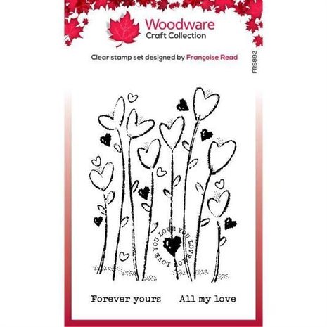 Woodware Wild Hearts Clear Stamp (FRS892) Woodware Wild Hearts Clear Stamp (FRS892)