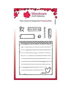 Woodware Love Notes Clear Stamp (FRS894)