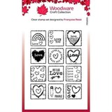 Woodware Love Squares Clear Stamp (FRS895)