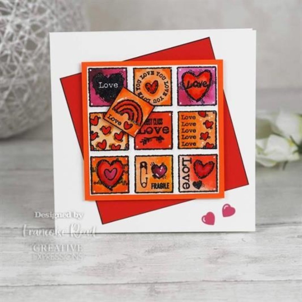 Woodware Love Squares Clear Stamp (FRS895)