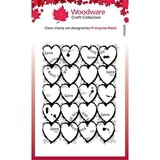 Woodware Heart Background Clear Stamp (FRS896)