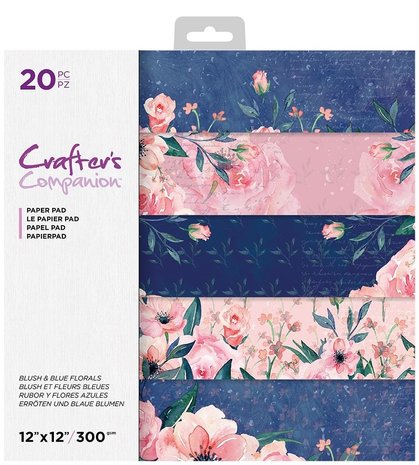 Crafter's Companion Blush & Blue Florals 12x12 Inch Paper Pad (CC-PAD12-BLBL) Crafter's Companion Blush & Blue Florals 12x12 Inch Paper Pad (CC-PAD12-BLBL)