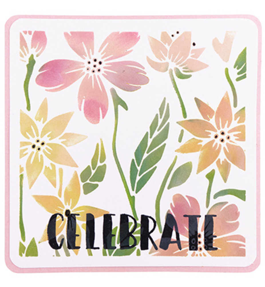 Studio Light Essentials Flowers A5 Masking Stencil (SL-ES-MASK60) Studio Light Essentials Flowers A5 Masking Stencil (SL-ES-MASK60)