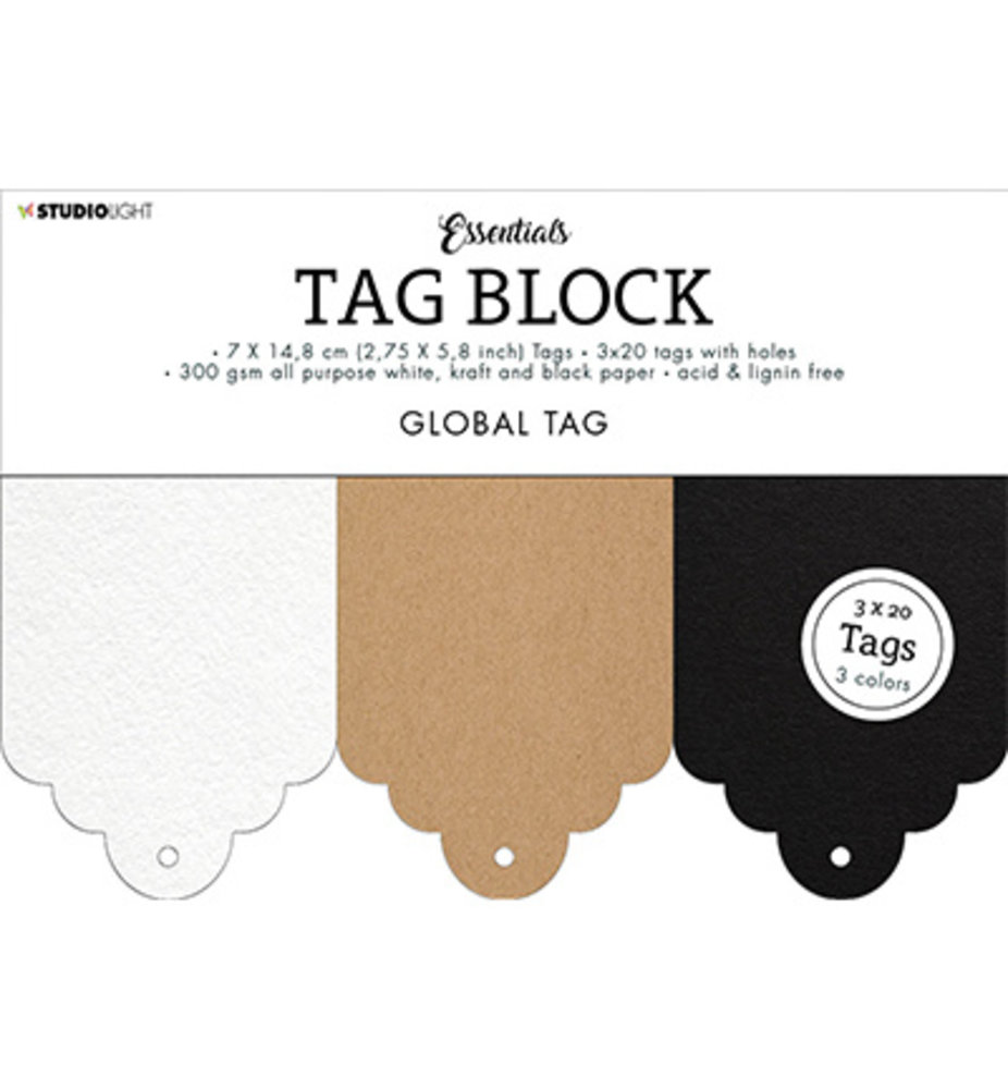 Studio Light Essentials Tag Block Gobal (SL-ES-TAGBL04) Studio Light Essentials Tag Block Gobal (SL-ES-TAGBL04)