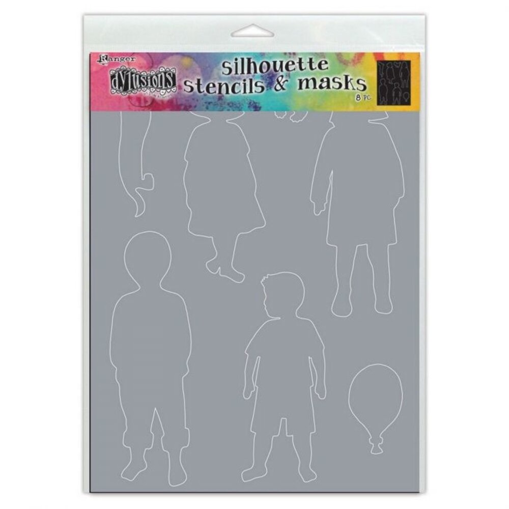 Ranger Dylusions Large Stencil Silhouette Grandkids (DYS78104) Ranger Dylusions Large Stencil Silhouette Grandkids (DYS78104)