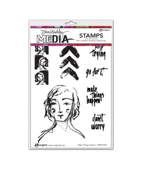 Dina Wakley MEdia Make Things Happen Cling Stamps (MDR77800)