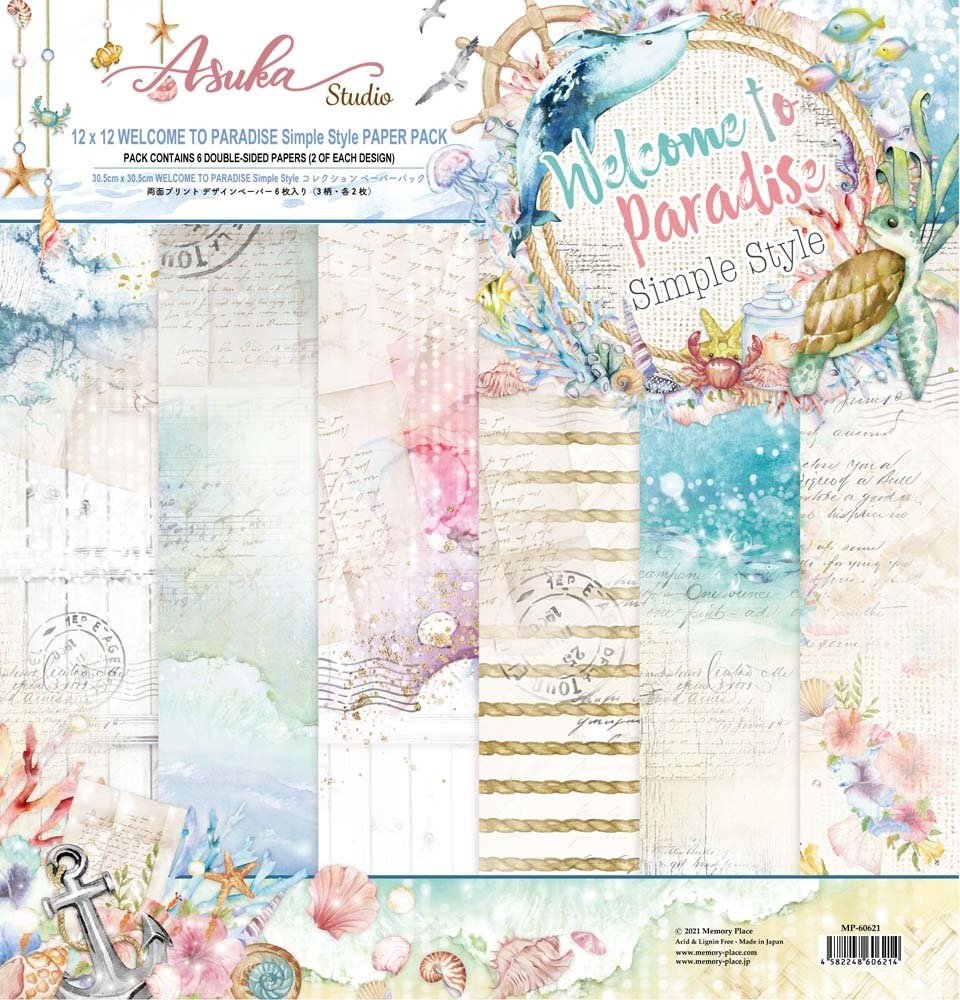 Memory Place Welcome to Paradise Simple Style 12x12 Inch Paper Pack (MP-60621) Memory Place Welcome to Paradise Simple Style 12x12 Inch Paper Pack (MP-60621)