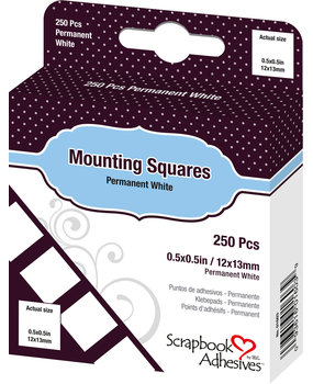 Scrapbook Adhesives Mounting Squares White (250pcs) (01603)