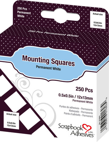 Scrapbook Adhesives Mounting Squares White (250pcs) (01603)
