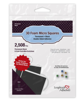 Scrapbook Adhesives 3D Foam Micro Squares Black (01403)