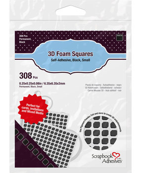 Scrapbook Adhesives 3D Foam Squares Black Small (01613)