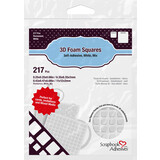 Scrapbook Adhesives 3D Foam Squares White Mix (01614)