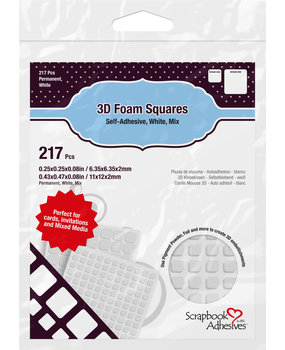 Scrapbook Adhesives 3D Foam Squares White Mix (01614) Scrapbook Adhesives 3D Foam Squares White Mix (01614)