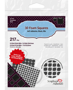 Scrapbook Adhesives 3D Foam Squares Black Mix (01615) Scrapbook Adhesives 3D Foam Squares Black Mix (01615)