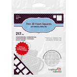Scrapbook Adhesives Thin 3D Foam Squares White Mix (01616)