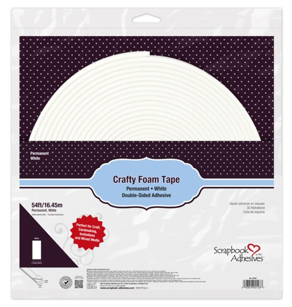 Scrapbook Adhesives Crafty Foam Tape White (16,45m) (02103)