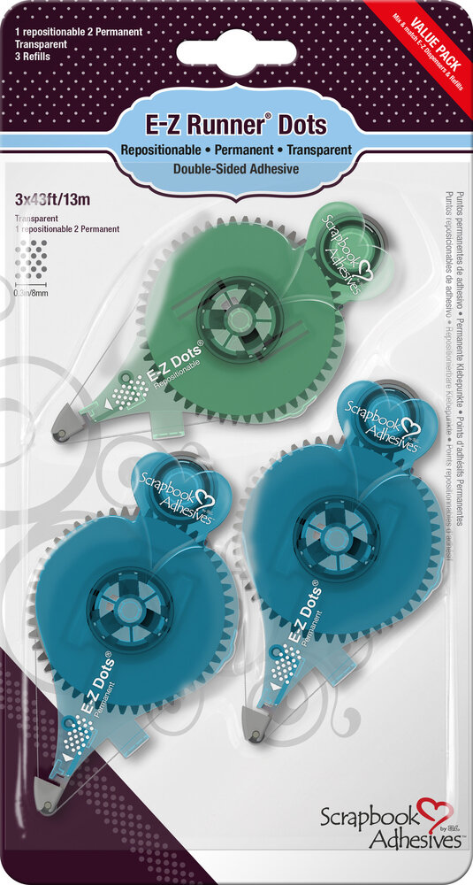 Scrapbook Adhesives E-Z Runner Dots Refill Value Pack (01233)