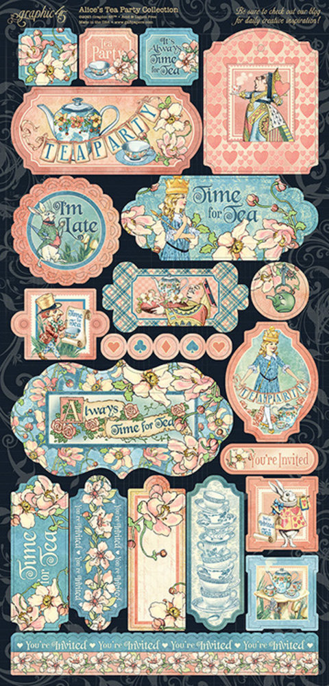 Graphic 45 Alice's Tea Party Stickers (4502362) Graphic 45 Alice's Tea Party Stickers (4502362)