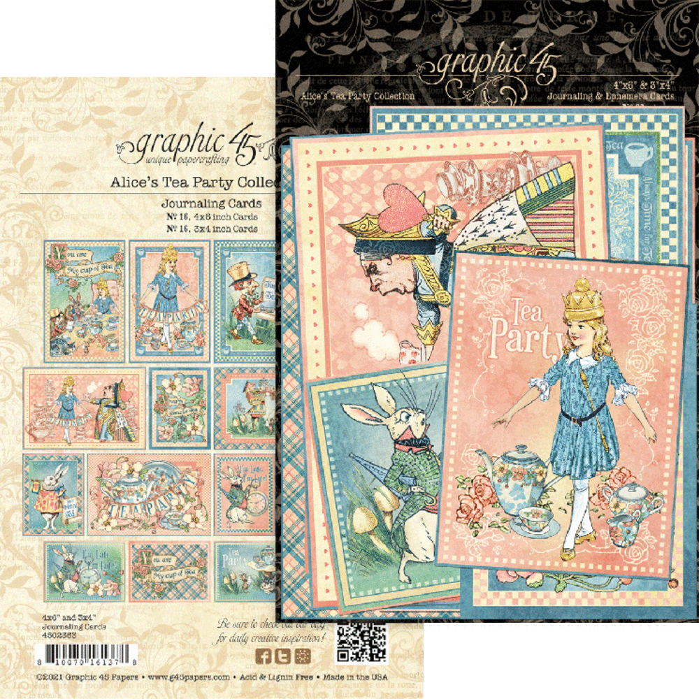 Graphic 45 Alice's Tea Party Journaling Cards (4502363) Graphic 45 Alice's Tea Party Journaling Cards (4502363)