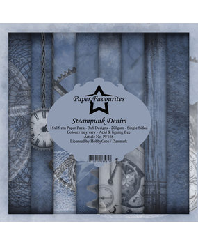 Paper Favourites Steampunk Denim 6x6 Inch Paper Pack (PF186) Paper Favourites Steampunk Denim 6x6 Inch Paper Pack (PF186)