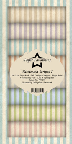 Paper Favourites Distressed Stripes I Slimline Paper Pack (PFS033) Paper Favourites Distressed Stripes I Slimline Paper Pack (PFS033)
