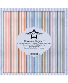 Paper Favourites Distressed Stripes II 12x12 Inch Paper Pack (PF388)