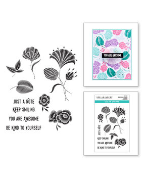 Spellbinders Embroidery Flowers Clear Stamp (STP-053)