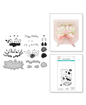 Spellbinders Lyrical Layered Florals Stamp & Die Set (SDS-170)