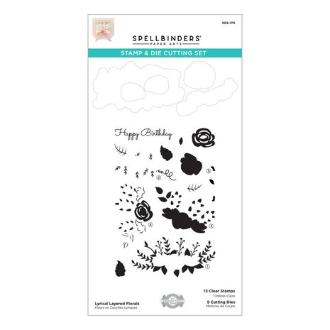 Spellbinders Lyrical Layered Florals Stamp & Die Set (SDS-170) Spellbinders Lyrical Layered Florals Stamp & Die Set (SDS-170)