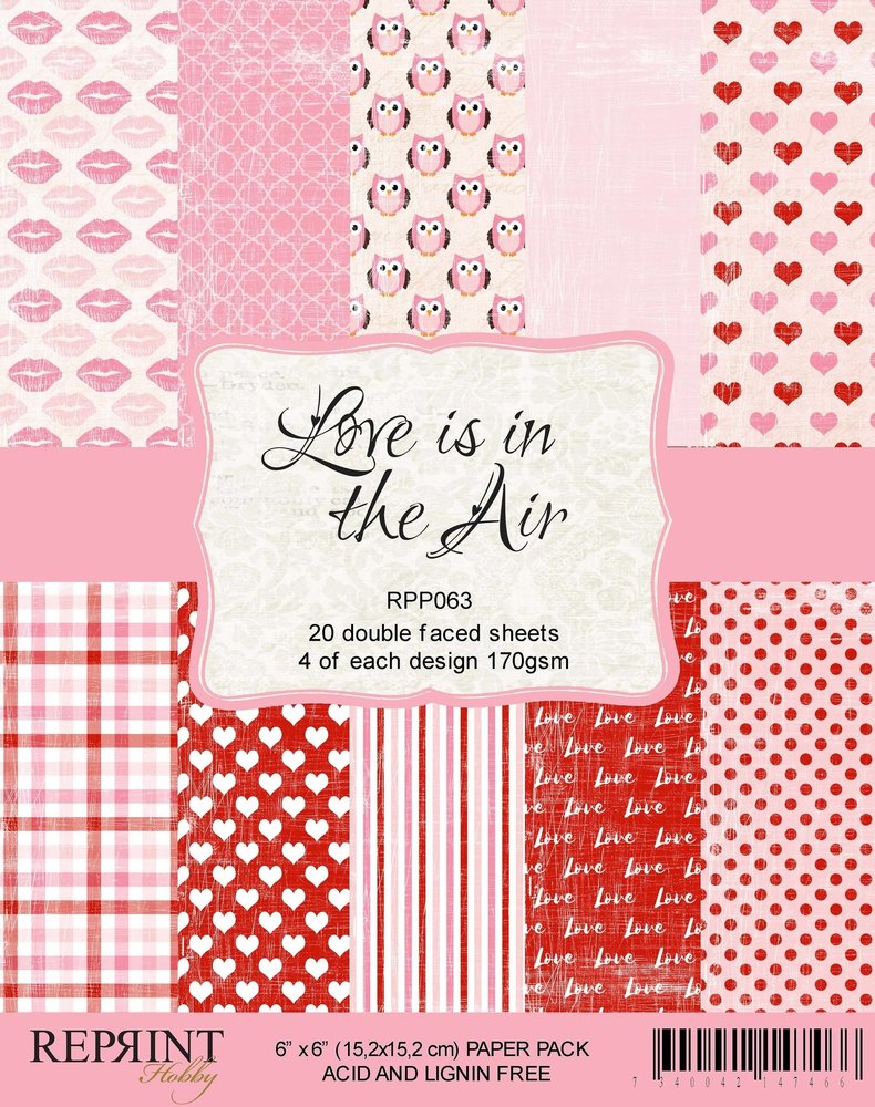 Reprint Love is in the Air 6x6 Inch Paper Pack (RPP063) Reprint Love is in the Air 6x6 Inch Paper Pack (RPP063)