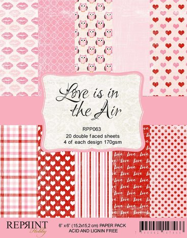 Reprint Love is in the Air 6x6 Inch Paper Pack (RPP063) Reprint Love is in the Air 6x6 Inch Paper Pack (RPP063)