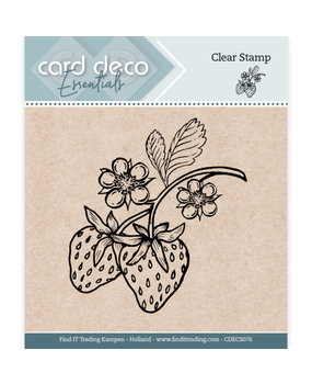 Card Deco Clear Stamp Strawberry (CDECS076)