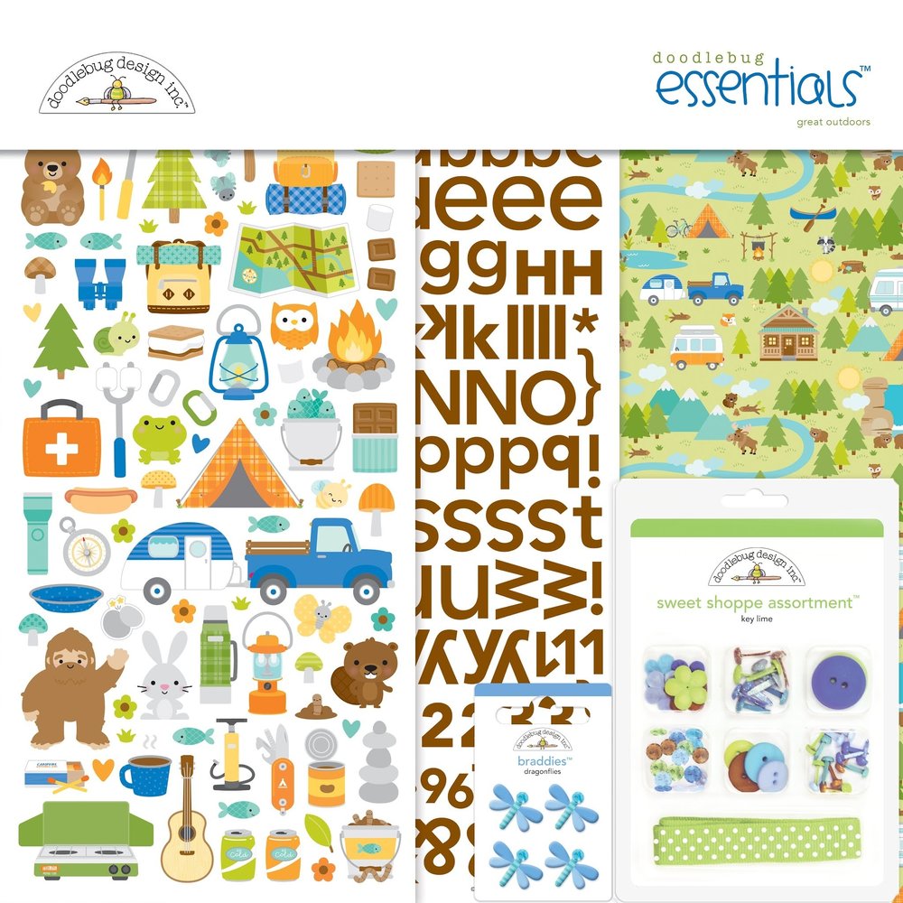 Doodlebug Design Inc. Great Outdoors 12x12 Inch Essentials Kit (7496) Doodlebug Design Inc. Great Outdoors 12x12 Inch Essentials Kit (7496)