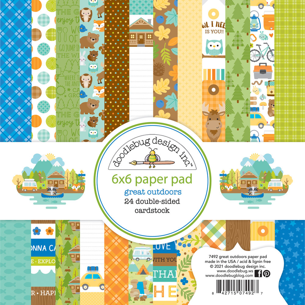 Doodlebug Design Inc. Great Outdoors 6x6 Inch Paper Pad (7492) Doodlebug Design Inc. Great Outdoors 6x6 Inch Paper Pad (7492)