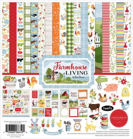 Carta Bella Farmhouse Living 12x12 Inch Collection Kit (CBLIV145016)