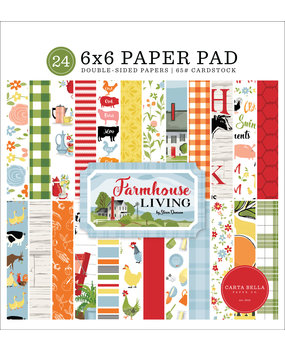 Carta Bella Farmhouse Living 6x6 Inch Paper Pad (CBLIV145023) Carta Bella Farmhouse Living 6x6 Inch Paper Pad (CBLIV145023)
