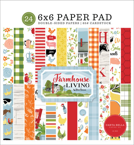 Carta Bella Farmhouse Living 6x6 Inch Paper Pad (CBLIV145023)