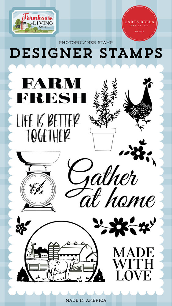 Carta Bella Farmhouse Living Farm Fresh Clear Stamps (CBLIV145040) Carta Bella Farmhouse Living Farm Fresh Clear Stamps (CBLIV145040)