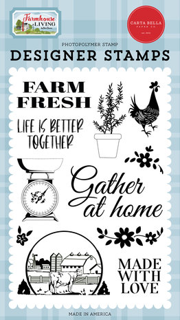 Carta Bella Farmhouse Living Farm Fresh Clear Stamps (CBLIV145040) Carta Bella Farmhouse Living Farm Fresh Clear Stamps (CBLIV145040)