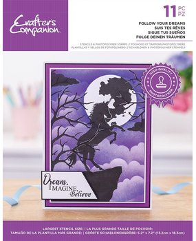 Crafter's Companion Silhouette Follow Your Dreams Stamp & Stencil (CC-STP-STEN-FOYD) Crafter's Companion Silhouette Follow Your Dreams Stamp & Stencil (CC-STP-STEN-FOYD)