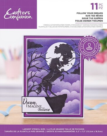 Crafter's Companion Silhouette Follow Your Dreams Stamp & Stencil (CC-STP-STEN-FOYD) Crafter's Companion Silhouette Follow Your Dreams Stamp & Stencil (CC-STP-STEN-FOYD)