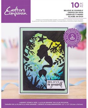 Crafter's Companion Silhouette Believe in Yourself Stamp & Stencil (CC-STP-STEN-BEIY) Crafter's Companion Silhouette Believe in Yourself Stamp & Stencil (CC-STP-STEN-BEIY)