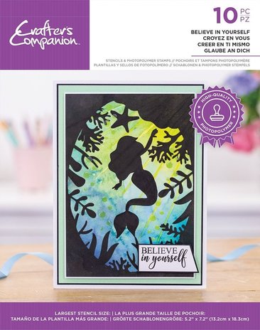 Crafter's Companion Silhouette Believe in Yourself Stamp & Stencil (CC-STP-STEN-BEIY) Crafter's Companion Silhouette Believe in Yourself Stamp & Stencil (CC-STP-STEN-BEIY)
