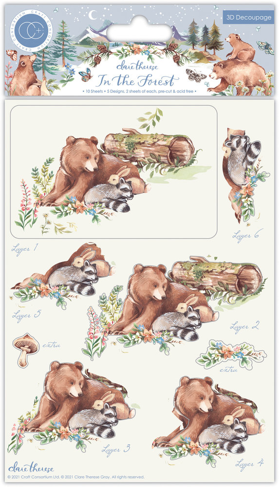 Craft Consortium In The Forest 3D Decoupage Set (CCDPAK010) Craft Consortium In The Forest 3D Decoupage Set (CCDPAK010)
